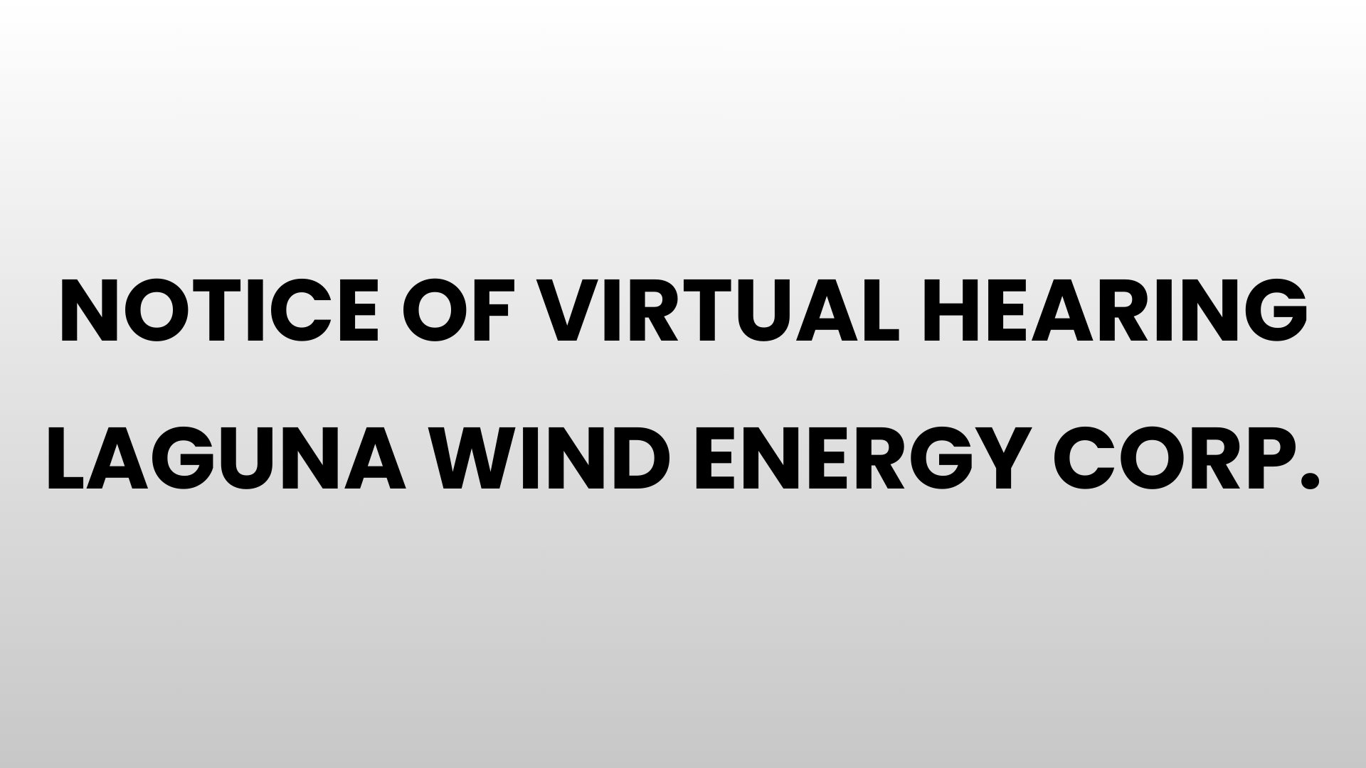Laguna Wind Energy Corp